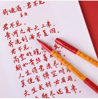 朱砂书法点睛书画抄经大楷秀丽笔