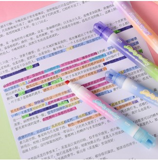 星光璀璨双头叠色4支装荧光笔