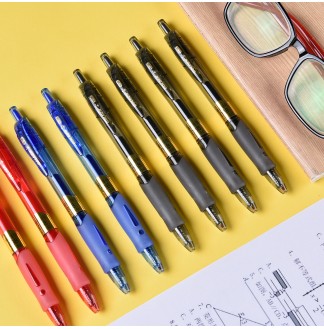 万品荟极细金品斑马芯大容量CS珠头0.38中性笔