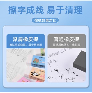聚屑不留痕擦干净动物图中橡皮擦