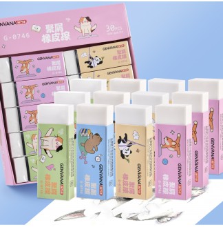聚屑不留痕擦干净动物图大橡皮擦